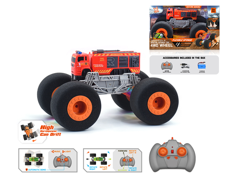 1:16 R/C Wind Fire Wheel Fire FightingSponge Wheel Car