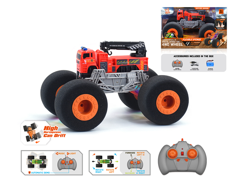 1:16 R/C Wind Fire Wheel Fire Fighting Sponge Wheel Car