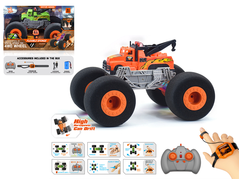 1:16 Dual Remote Control  Wind Fire Wheel Wreck Crane Sponge Wheel Car