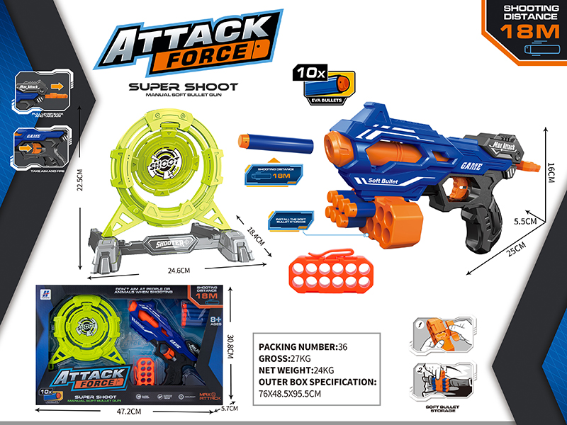 EVA Soft Bullet Gun Target Shooting Game