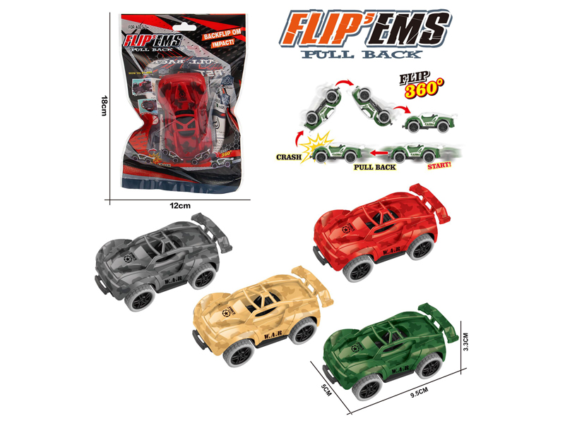 Pull Back Collision Bounce Racing Camo Car