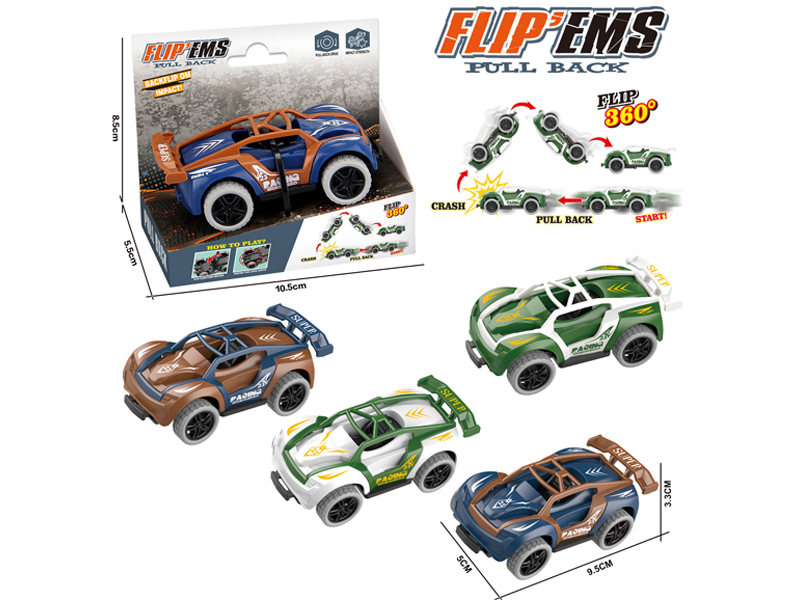 Pull Back Collision Bounce Racing Car