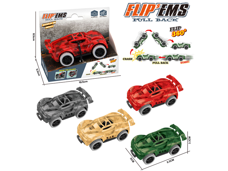 Pull Back Collision Bounce Racing Camo Car