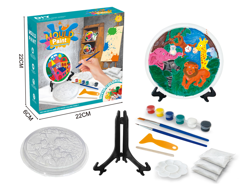 DIY Disc Gypsum Painted Ornaments (Animal)