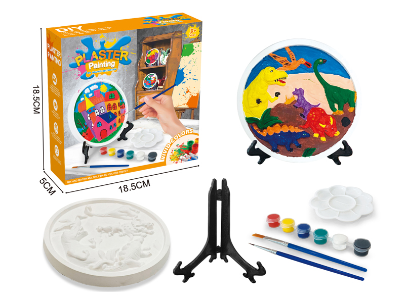 3D Disc Gypsum Painted Pendulum (Dinosaur)