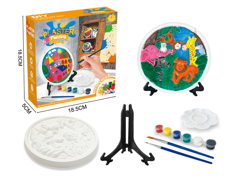 3D Disc Gypsum Painted Pendulum  (Animal)