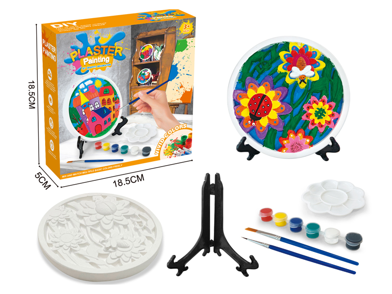 3D Disc Gypsum Painted Pendulum(Flower)