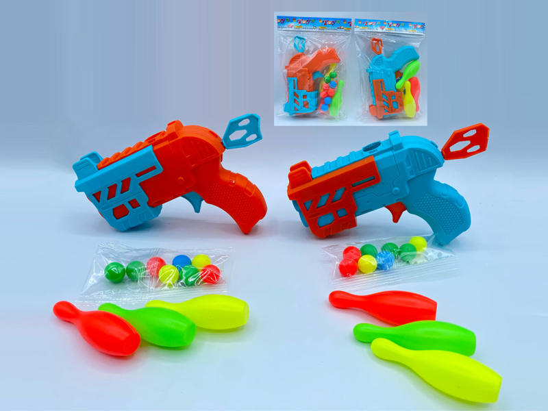 Ping-Pong Ball Gun Toy With Bowling Ball