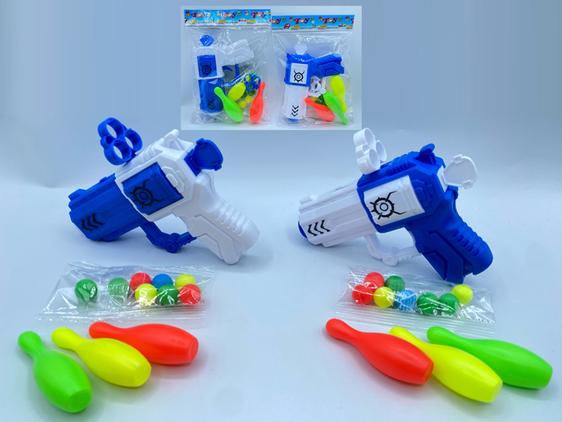 Ping-Pong Ball Gun Toy With Bowling Ball