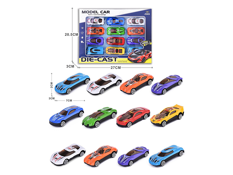 Slide Alloy Cars 12pcs