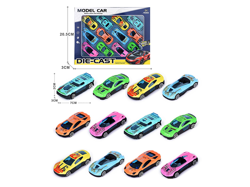 Slide Alloy Cars 12pcs