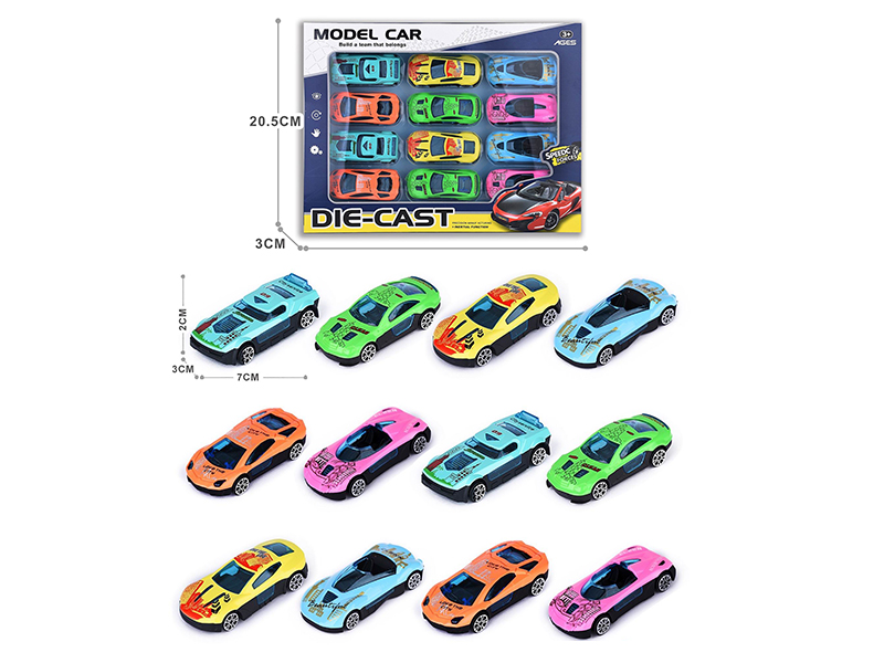 Slide Alloy Cars 12pcs