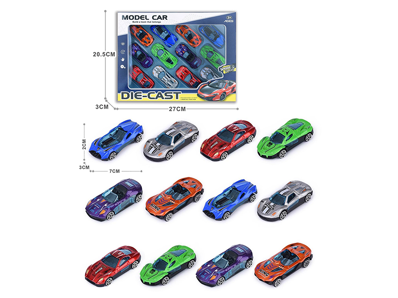 Slide Alloy Cars 12pcs
