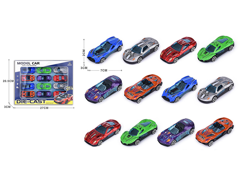 Slide Alloy Cars 12pcs