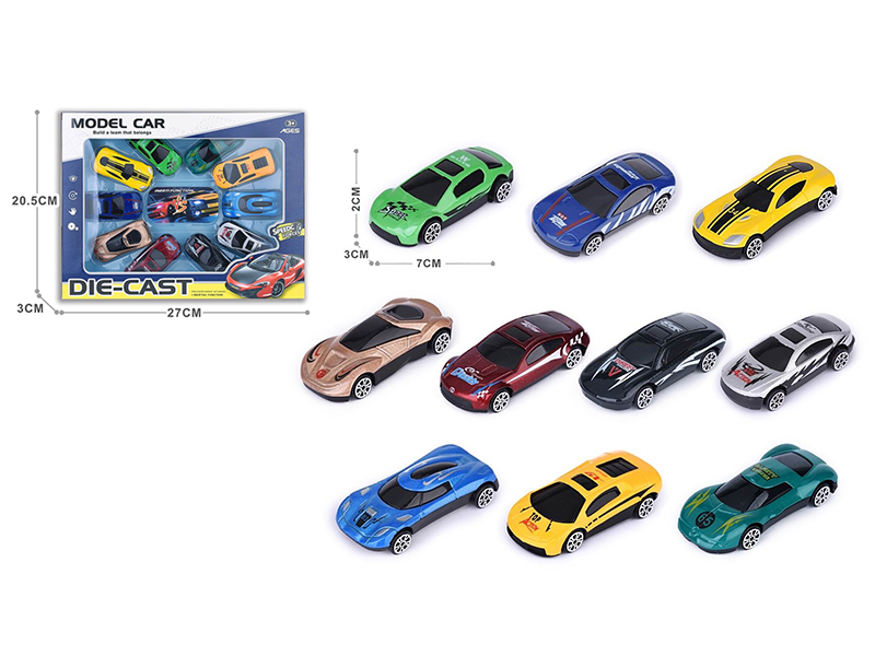 Slide Alloy Cars 10pcs