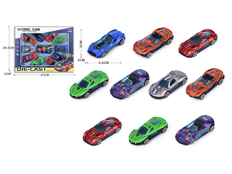 Slide Alloy Cars 10pcs