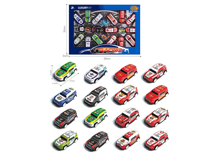 Light Alloy Pull Back Cars