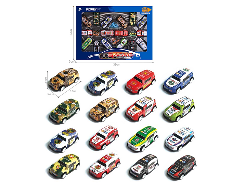 Light Alloy Pull Back Cars