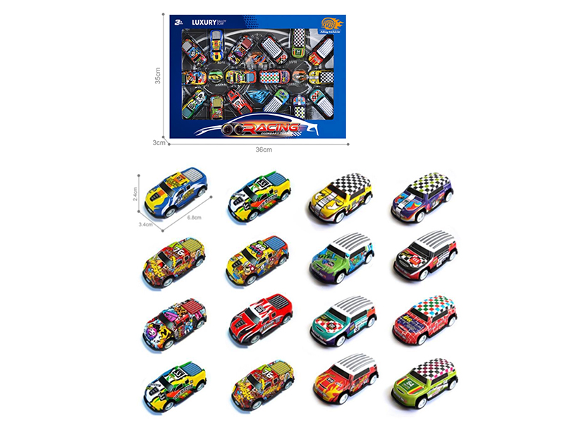 Light Alloy Pull Back Cars