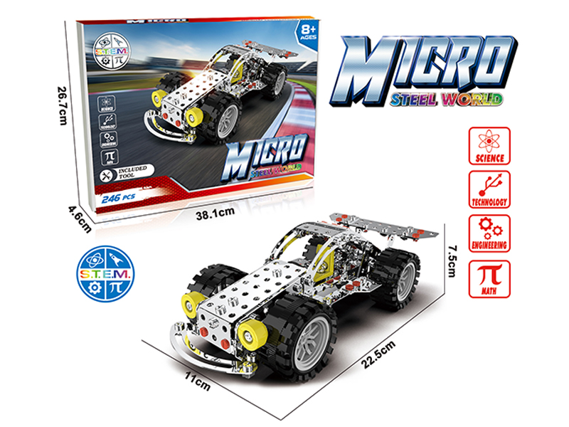 Alloy DIY Assembly Racing Vehicle 246PCS
