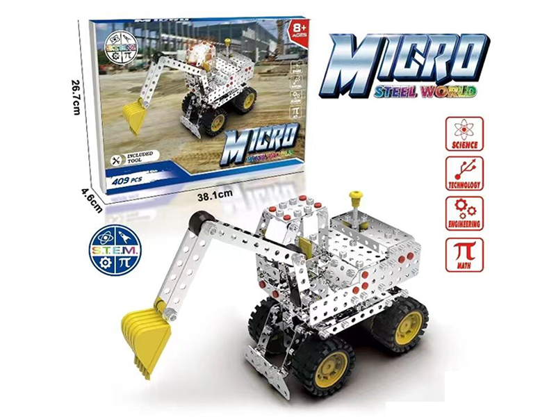 Alloy DIY Assembly Excavator 406PCS