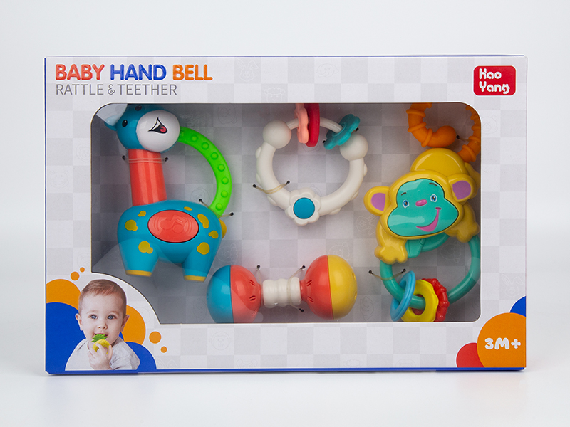 Baby Teether Rattle Set 4PCS