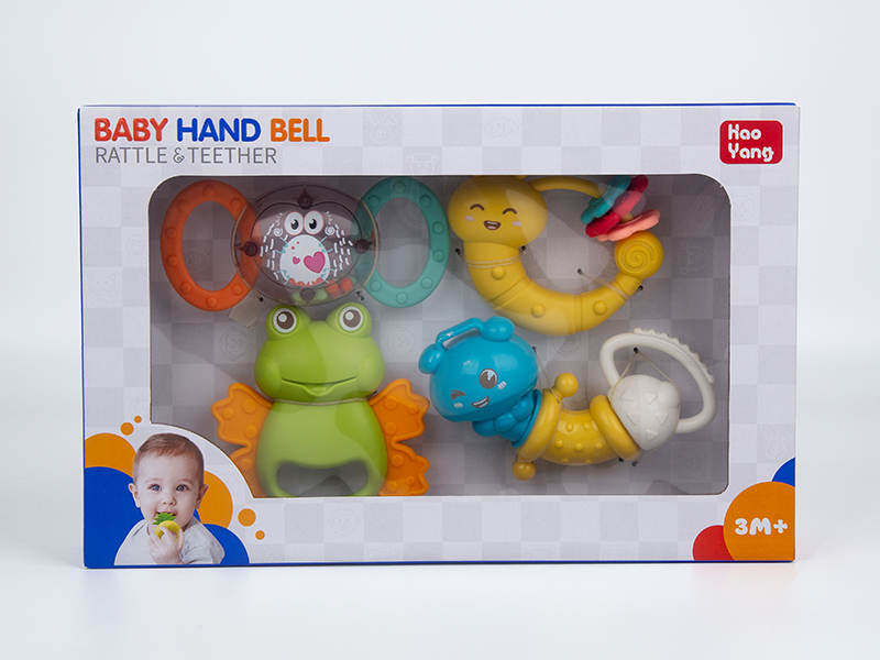Baby Teether Rattle Set 4PCS