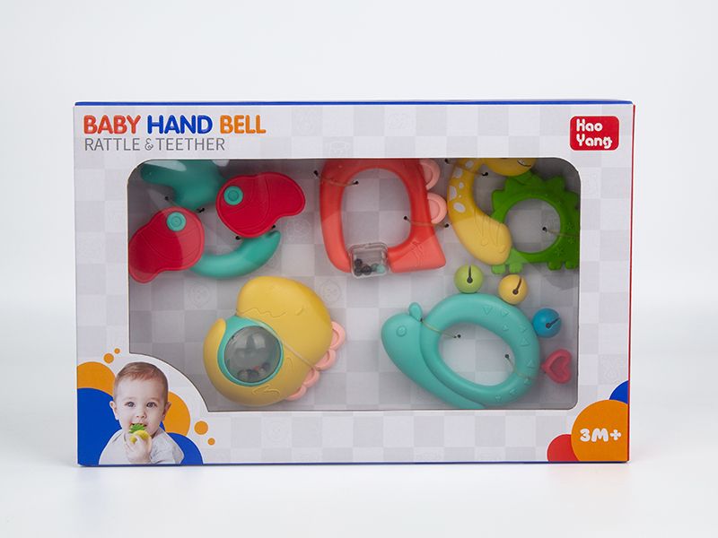 Baby Teether Rattle Set 5PCS