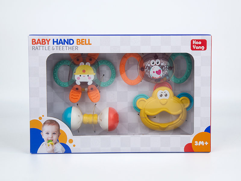 Baby Teether Rattle Set 4PCS