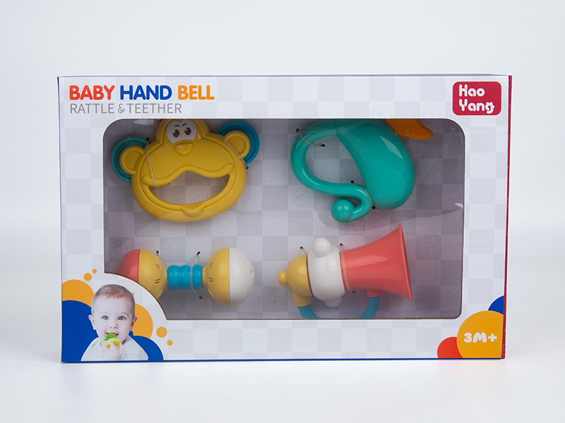 Baby Teether Rattle Set 4PCS