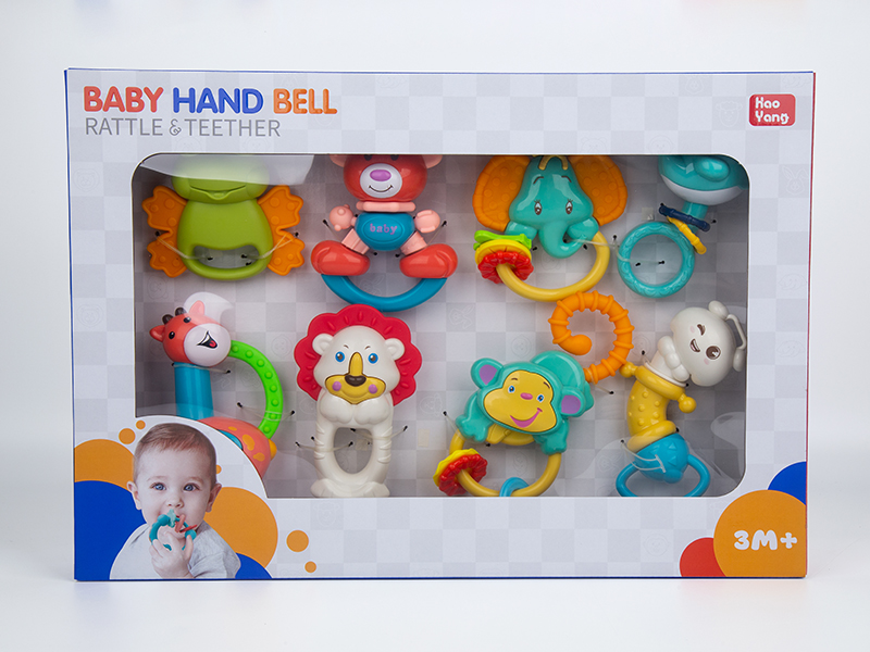 Baby Teether Rattle Set 8PCS