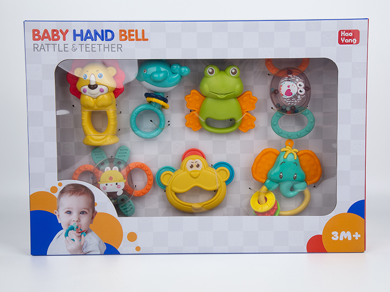 Baby Teether Rattle Set 7PCS
