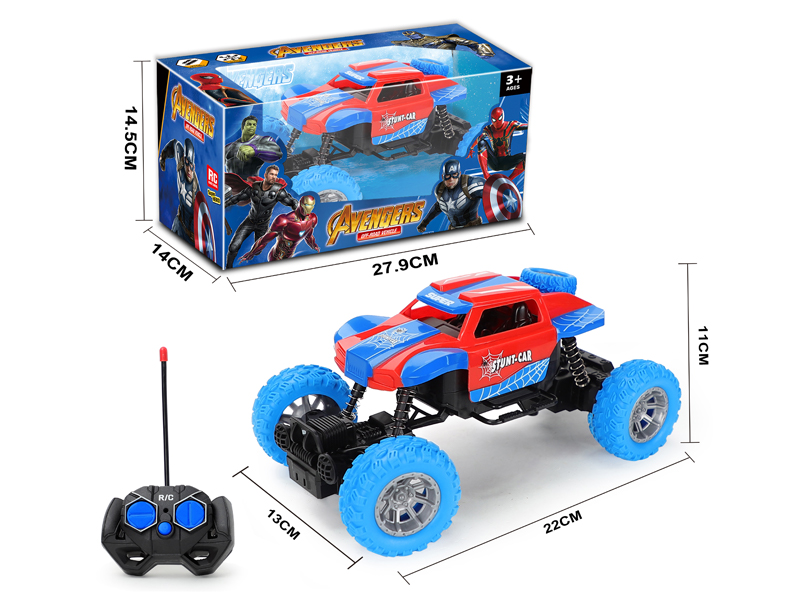 4Ch R/C Spider Man Leather Wheel Climbing Car With Light