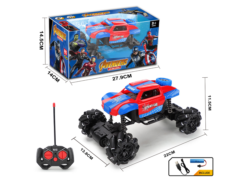 R/C Spider Man Horizontal Wheel Climbing Car With Light