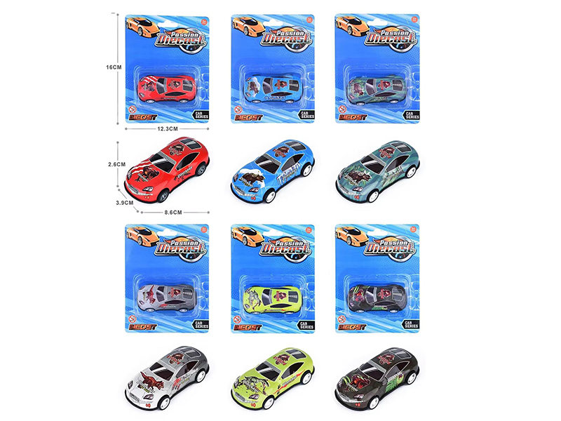 Light Alloy Pull Back Car 1pcs