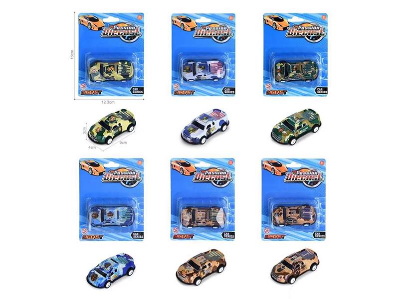 Pull Back Light Alloy/Iron Car 1pcs