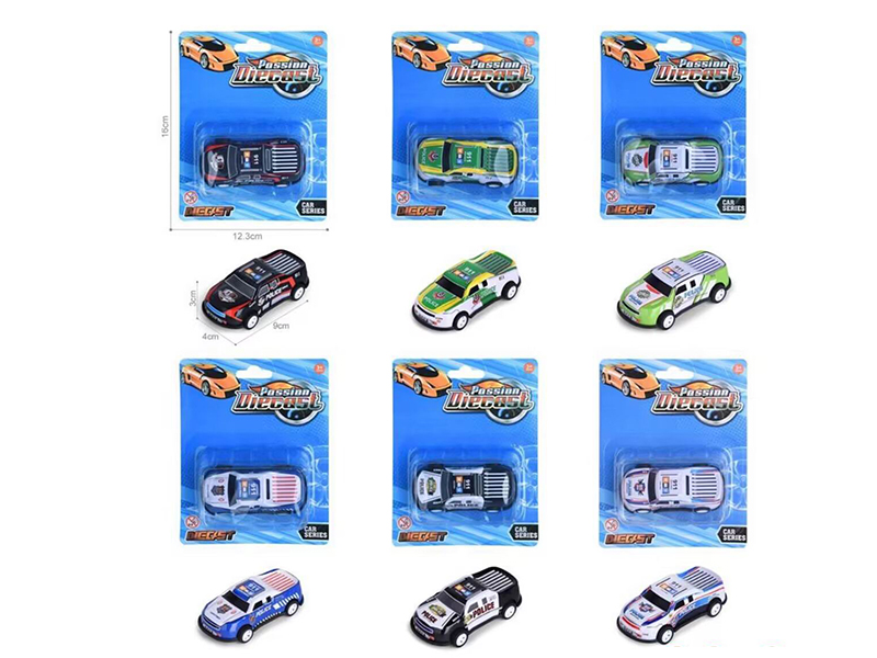 Pull Back Light Alloy/Iron Car 1pcs