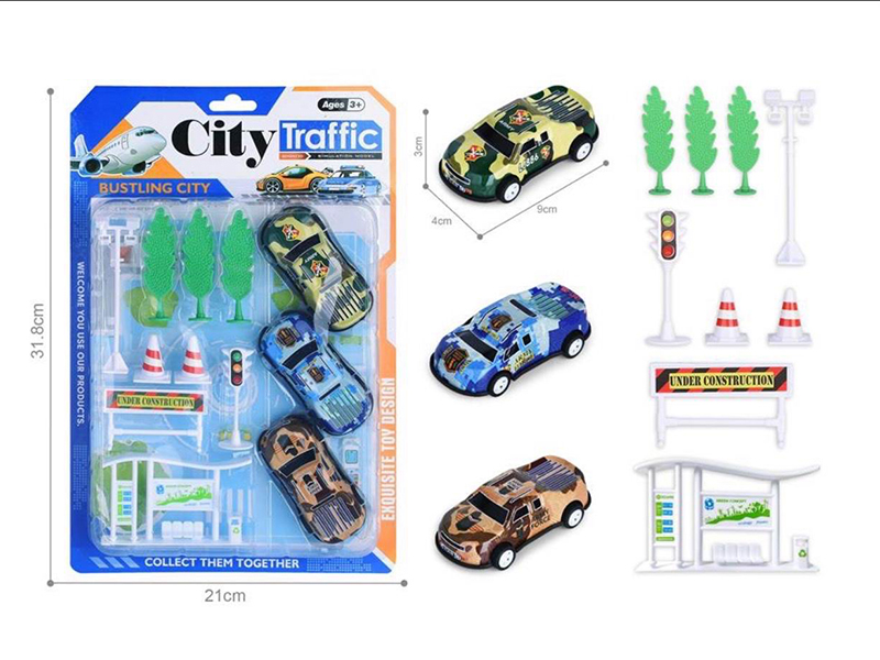 Pull Back Light Alloy/Iron Cars