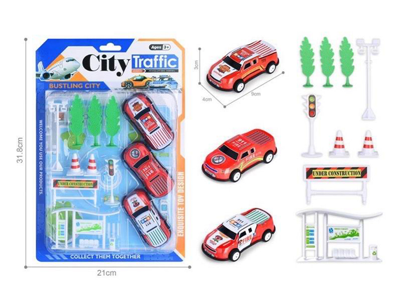 Pull Back Light Alloy/Iron Cars