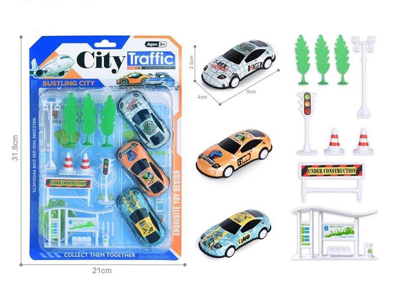 Pull Back Light Alloy/Iron Cars