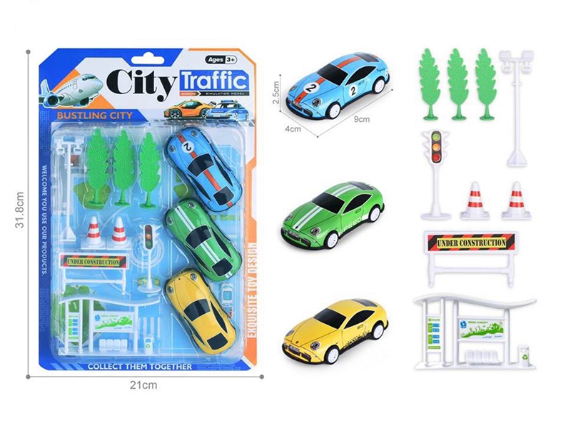 Pull Back Light Alloy/Iron Cars