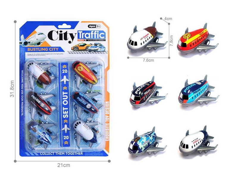 Pull Back Light Alloy/iron Airplanes