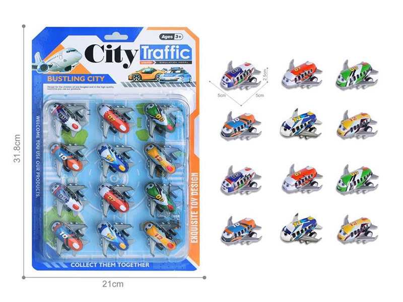 Pull Back Light Alloy/iron Airplanes