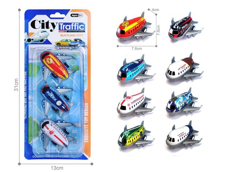 Pull Back Light Alloy/iron Airplanes