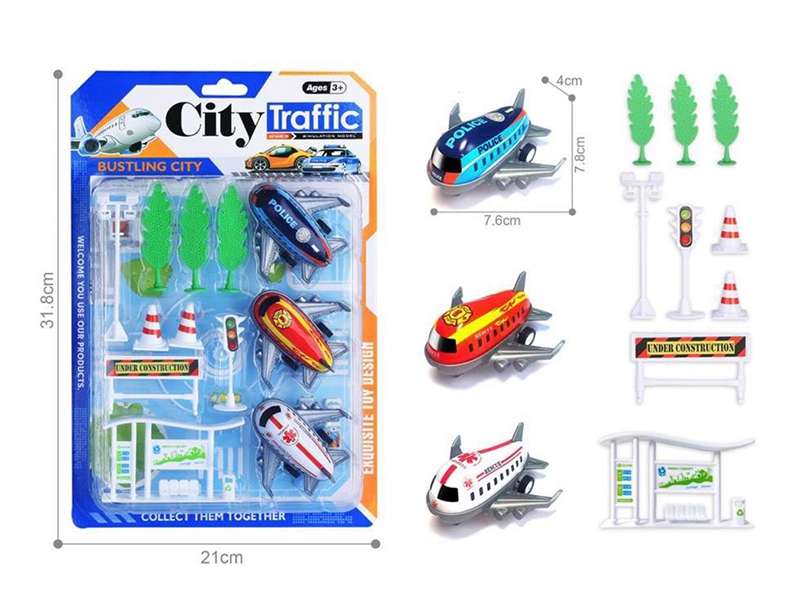 Pull Back Light Alloy/iron Airplanes