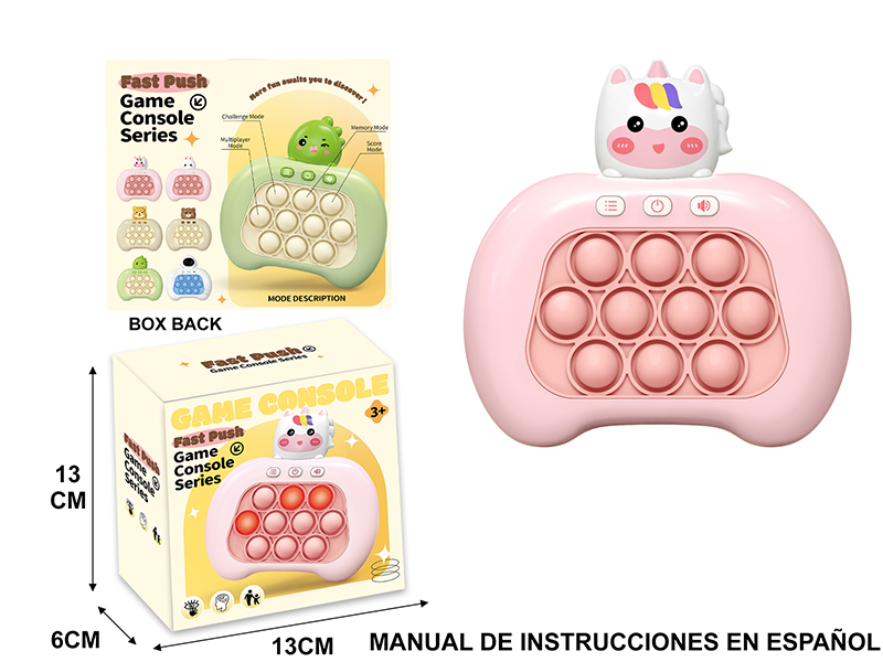 Fourth Generation International Edition Unicorn Electronic Fast Push Game Consoles(Castellano Instruction Manual)