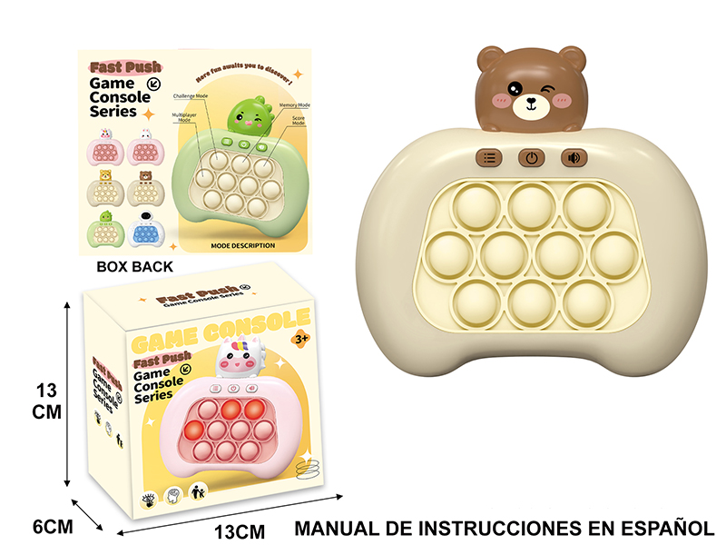 Fourth Generation International Edition Bear Electronic Fast Push Game Consoles(Castellano Instruction Manual)
