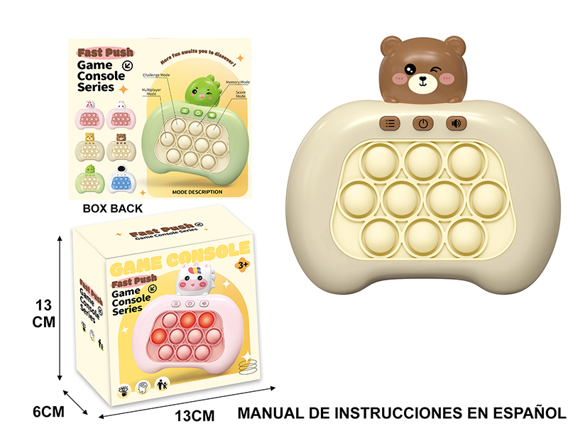 Fourth Generation International Edition Bear Electronic Fast Push Game Consoles(Castellano Instruction Manual)