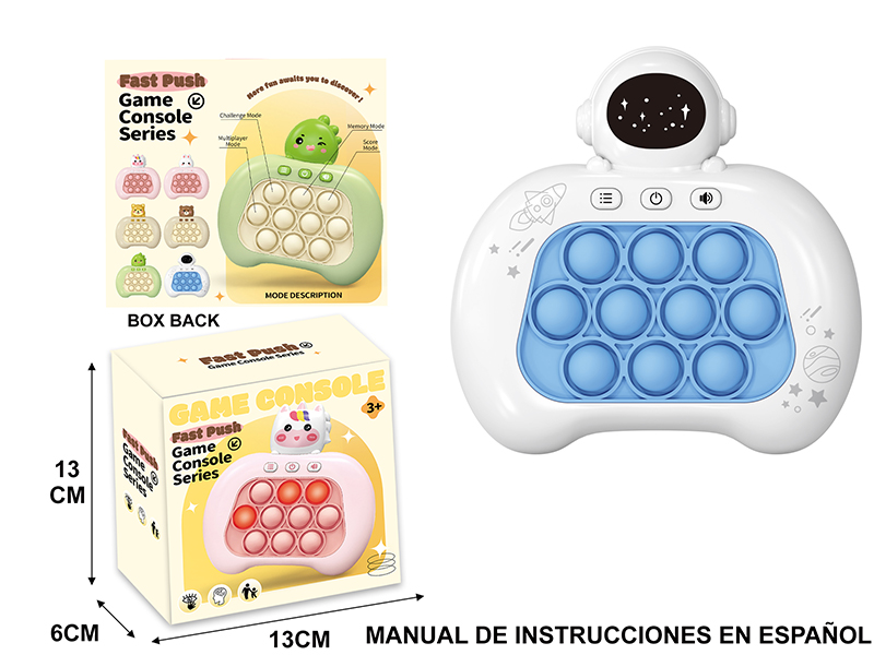 Fourth Generation International Edition Spaceman Electronic Fast Push Game Consoles(Castellano Instruction Manual)