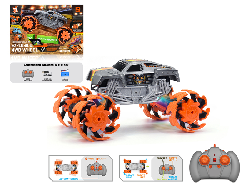 1:16 R/C Wind Fire Wheel Monster Explosion Wheel Car